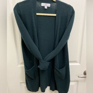 Green Cardigan w pockets, S